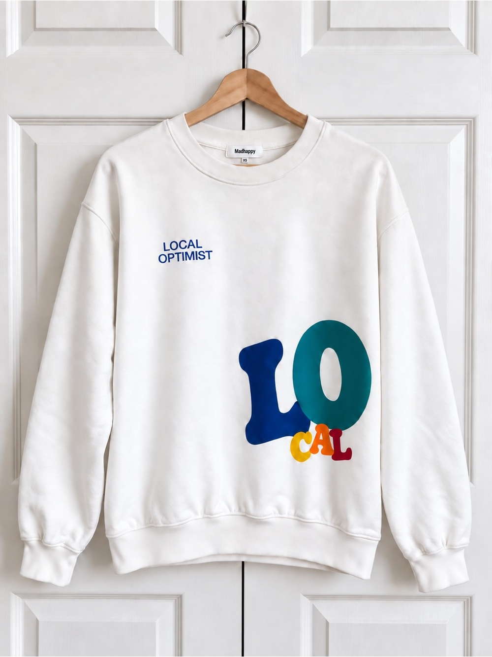 Madhappy Local Optimist “LO CAL” Crewneck Sweatshirt | XS Oversized PTP 22